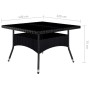 Set de comedor de jardín 9 pzas ratán PE vidrio templado negro de , Conjuntos de jardín - Ref: Foro24-3095894, Precio: 636,40...