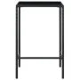High garden table made of synthetic rattan and black glass 70x70x110 cm by vidaXL, Garden tables - Ref: Foro24-313458, Price:...