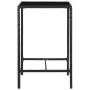 High garden table made of synthetic rattan and black glass 70x70x110 cm by vidaXL, Garden tables - Ref: Foro24-313458, Price:...