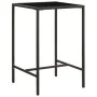 Synthetic rattan and brown glass high garden table 70x70x110 cm by vidaXL, Garden tables - Ref: Foro24-313457, Price: 86,35 €...