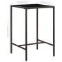 Synthetic rattan and brown glass high garden table 70x70x110 cm by vidaXL, Garden tables - Ref: Foro24-313457, Price: 87,37 €...