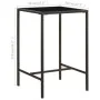 Synthetic rattan and brown glass high garden table 70x70x110 cm by vidaXL, Garden tables - Ref: Foro24-313457, Price: 86,35 €...
