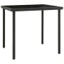 Anthracite gray glass and steel garden dining table 80x80x72cm by vidaXL, Garden tables - Ref: Foro24-313092, Price: 89,90 €,...