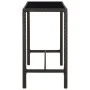 Hoher Gartentisch aus synthetischem Rattan und braunem Glas, 130 x 60 x 110 cm von vidaXL, Gartentische - Ref: Foro24-313460,...