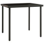 Anthrazitgrauer Garten-Esstisch aus Glas und Stahl, 80 x 80 x 72 cm von vidaXL, Gartentische - Ref: Foro24-313092, Preis: 91,...