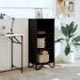 Engineered wood black shelf 50x31x106 cm by , Bookcases and shelves - Ref: Foro24-848604, Price: 49,94 €, Discount: %