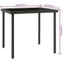 Anthrazitgrauer Garten-Esstisch aus Glas und Stahl, 80 x 80 x 72 cm von vidaXL, Gartentische - Ref: Foro24-313092, Preis: 91,...