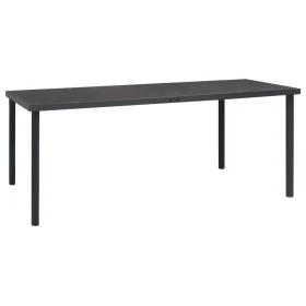 Anthrazitgrauer Garten-Esstisch aus Stahl, 190 x 90 x 74 cm von vidaXL, Gartentische - Ref: Foro24-313088, Preis: 179,08 €, R...