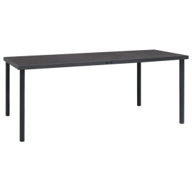 Mesa de comedor de jardín acero gris antracita 190x90x74 cm de vidaXL, Mesas de jardín - Ref: Foro24-313088, Precio: 181,34 €...