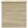 Storage box made of engineered oak wood in Sonoma oak finish, measuring 30x35x35 cm. by , Storage trunks - Ref: Foro24-840669...
