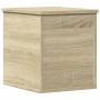 Caja de almacenaje madera ingeniería roble sonoma 30x35x35 cm