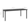 Anthracite gray steel garden dining table 190x90x74 cm by vidaXL, Garden tables - Ref: Foro24-313088, Price: 181,68 €, Discou...