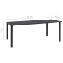 Mesa de comedor de jardín acero gris antracita 190x90x74 cm de vidaXL, Mesas de jardín - Ref: Foro24-313088, Precio: 181,34 €...