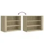 Armario de pared madera de ingeniería roble Sonoma 75x35x60 cm de , Estantes y estanterías - Ref: Foro24-848418, Precio: 57,1...