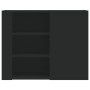 Engineered wood black wall cabinet 75x35x60 cm by , Shelves and shelves - Ref: Foro24-848424, Price: 77,27 €, Discount: %