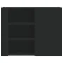 Engineered wood black wall cabinet 75x35x60 cm by , Shelves and shelves - Ref: Foro24-848424, Price: 76,05 €, Discount: %