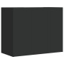 Engineered wood black wall cabinet 75x35x60 cm by , Shelves and shelves - Ref: Foro24-848424, Price: 77,27 €, Discount: %