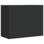 Engineered wood black wall cabinet 75x35x60 cm by , Shelves and shelves - Ref: Foro24-848424, Price: 76,05 €, Discount: %