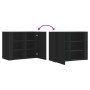 Engineered wood black wall cabinet 75x35x60 cm by , Shelves and shelves - Ref: Foro24-848424, Price: 77,27 €, Discount: %
