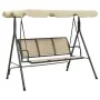 Garden swing swing with anthracite gray and sand canopy by vidaXL, Garden rockers - Ref: Foro24-313325, Price: 154,06 €, Disc...