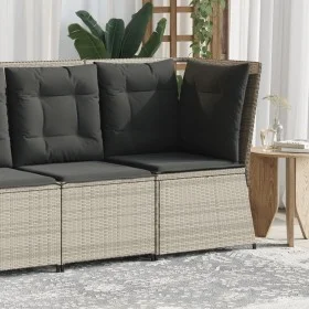 Corner garden sofa with light gray synthetic rattan cushions by , Outdoor sofas - Ref: Foro24-368987, Price: 119,26 €, Discou...