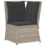Garten-Ecksofa mit hellgrauen Polstern aus synthetischem Rattan von , Outdoor-Sofas - Ref: Foro24-368987, Preis: 119,26 €, Ra...