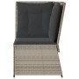 Sofá esquinero de jardín con cojines ratán sintético gris claro de , Sofás de exterior - Ref: Foro24-368987, Precio: 98,86 €,...