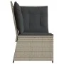 Garten-Ecksofa mit hellgrauen Polstern aus synthetischem Rattan von , Outdoor-Sofas - Ref: Foro24-368987, Preis: 119,26 €, Ra...