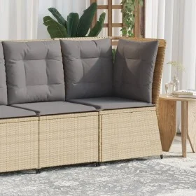 Gartenecksofa mit beigen Polstern aus synthetischem Rattan von , Outdoor-Sofas - Ref: Foro24-368985, Preis: 119,26 €, Rabatt: %