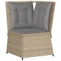 Gartenecksofa mit beigen Polstern aus synthetischem Rattan von , Outdoor-Sofas - Ref: Foro24-368985, Preis: 98,86 €, Rabatt: %