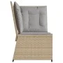 Corner garden sofa with beige synthetic rattan cushions by , Outdoor sofas - Ref: Foro24-368985, Price: 119,26 €, Discount: %