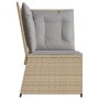 Gartenecksofa mit beigen Polstern aus synthetischem Rattan von , Outdoor-Sofas - Ref: Foro24-368985, Preis: 98,86 €, Rabatt: %