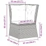 Corner garden sofa with beige synthetic rattan cushions by , Outdoor sofas - Ref: Foro24-368985, Price: 119,26 €, Discount: %