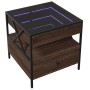 Mitteltisch mit Infinity LED in Eichenbraun 50x50x51 cm von , Couchtisch - Ref: Foro24-847716, Preis: 89,59 €, Rabatt: %