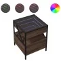 Coffee table with Infinity LED brown oak 40x40x51 cm by , Coffee table - Ref: Foro24-847721, Price: 88,55 €, Discount: %