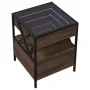 Coffee table with Infinity LED brown oak 40x40x51 cm by , Coffee table - Ref: Foro24-847721, Price: 88,55 €, Discount: %