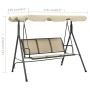 Garden swing swing with anthracite gray and sand canopy by vidaXL, Garden rockers - Ref: Foro24-313325, Price: 163,48 €, Disc...
