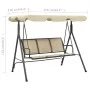 Garden swing swing with anthracite gray and sand canopy by vidaXL, Garden rockers - Ref: Foro24-313325, Price: 154,06 €, Disc...