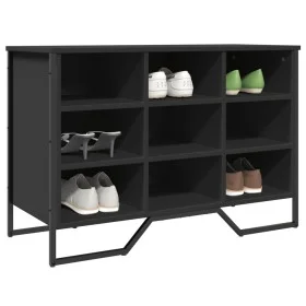 Engineered wood black shoerack 90x38x61.5 cm by , Shoe racks and shoe organizers - Ref: Foro24-848644, Price: 69,72 €, Discou...