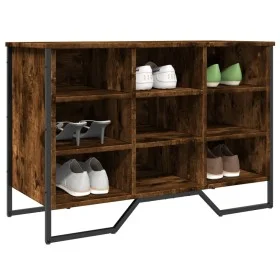 Engineered wood smoked oak shoerack 90x38x61.5 cm by , Shoe racks and shoe organizers - Ref: Foro24-848646, Price: 66,80 €, D...