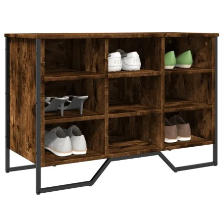 Engineered wood smoked oak shoerack 90x38x61.5 cm by , Shoe racks and shoe organizers - Ref: Foro24-848646, Price: 66,80 €, D...