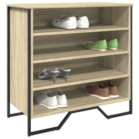 Engineered wood shoe rack in Sonoma oak, 80x38x78 cm. by , Shoe racks and shoe organizers - Ref: Foro24-848650, Price: 65,21 ...