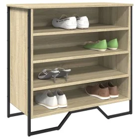 Engineered wood shoe rack in Sonoma oak, 80x38x78 cm. by , Shoe racks and shoe organizers - Ref: Foro24-848650, Price: 64,17 ...