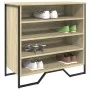 Engineered wood shoe rack in Sonoma oak, 80x38x78 cm. by , Shoe racks and shoe organizers - Ref: Foro24-848650, Price: 64,17 ...