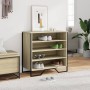 Engineered wood shoe rack in Sonoma oak, 80x38x78 cm. by , Shoe racks and shoe organizers - Ref: Foro24-848650, Price: 65,12 ...
