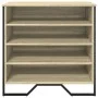Engineered wood shoe rack in Sonoma oak, 80x38x78 cm. by , Shoe racks and shoe organizers - Ref: Foro24-848650, Price: 64,17 ...