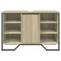 Waschbeckenunterschrank aus Sonoma-Eichenholz in Ingenieursholzoptik, 91x35x60 cm. von , Badezimmermöbel - Ref: Foro24-848665...