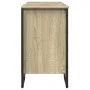 Waschbeckenunterschrank aus Sonoma-Eichenholz in Ingenieursholzoptik, 91x35x60 cm. von , Badezimmermöbel - Ref: Foro24-848665...