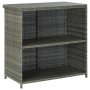 Set aus einem Tisch und zwei Stühlen für den Garten, 3-teilig, aus grauem synthetischem Rattan. von vidaXL, Möbelsets für Küc...