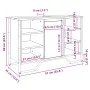 Waschbeckenunterschrank aus Sonoma-Eichenholz in Ingenieursholzoptik, 91x35x60 cm. von , Badezimmermöbel - Ref: Foro24-848665...